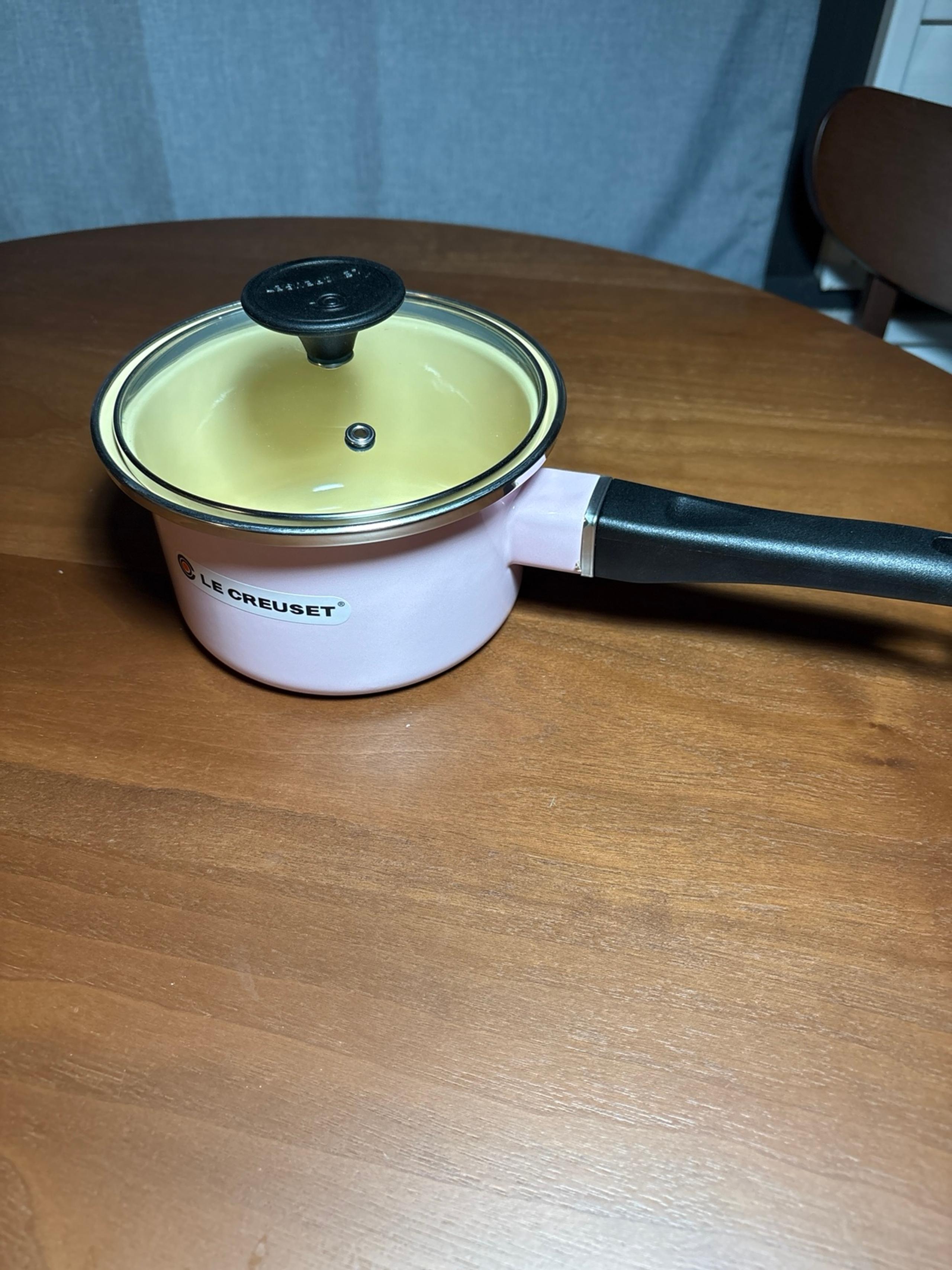 SATIN PINK LE CREUSET 1.5 QT SAUCEPAN