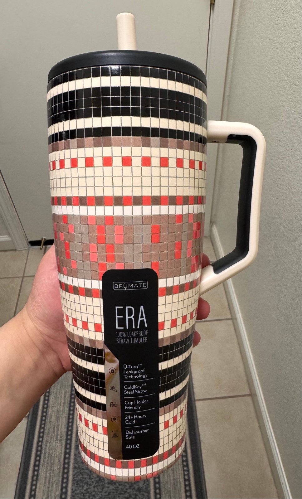 Brumate x Anthropologie Limited Edition 40oz Era - SUNRISE TILE / BLACK MOTIF