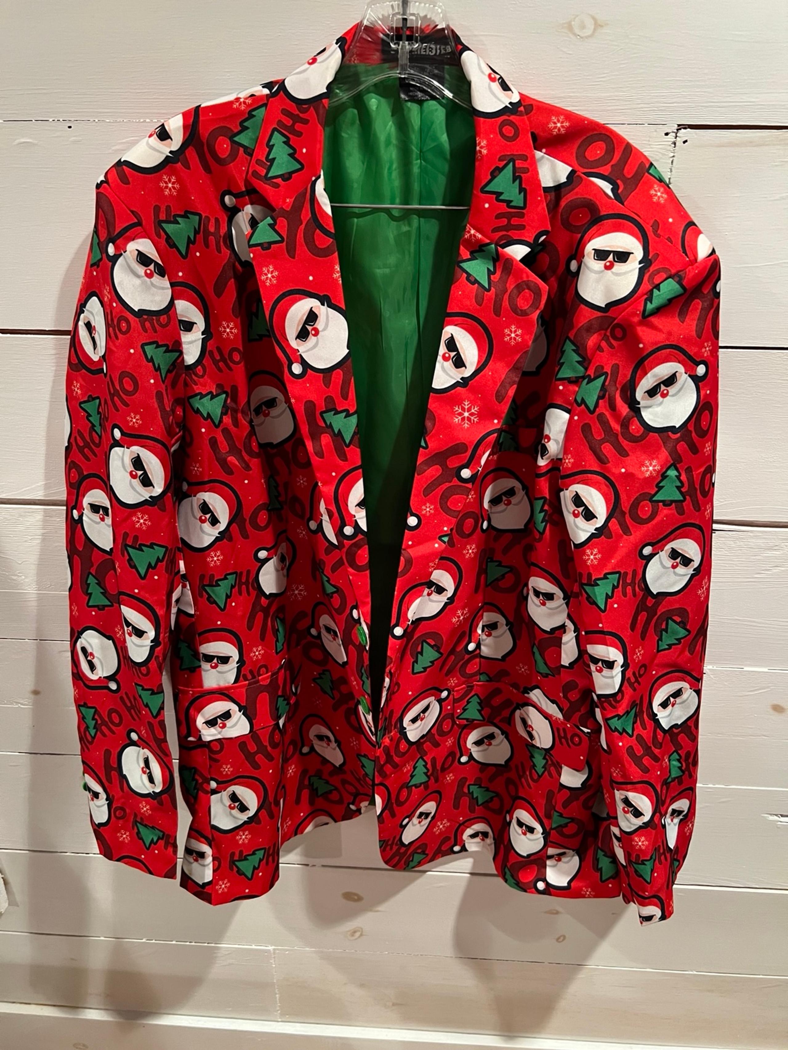 Suitmeister men’s Christmas Santa 2-piece suit size 46-48, EUC, party, tacky