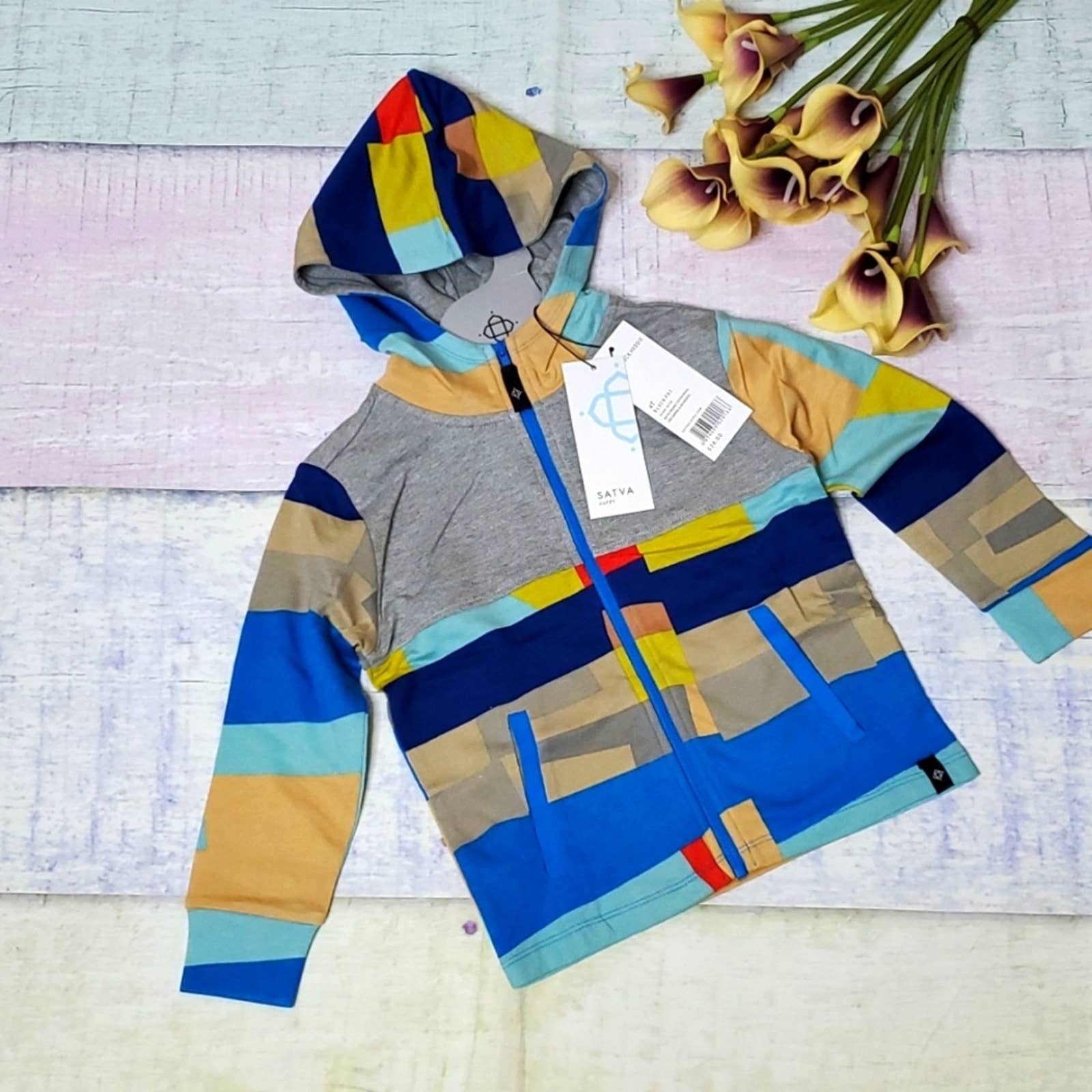 NWT Kid's Satva Organic Activewear Full Zip Hoodie