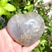 Large Blue Rose Quartz Puffy Heart - Lots of rainbows!