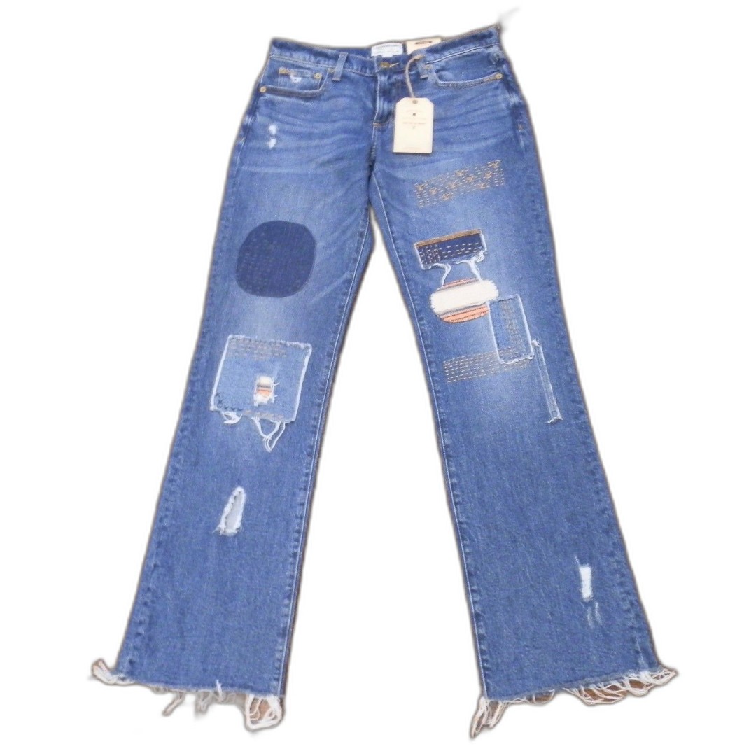 Yellowstone x Lucky Brand Easy Rider Mid Rise Boot Blue Jeans Size 4/27 R NWT
