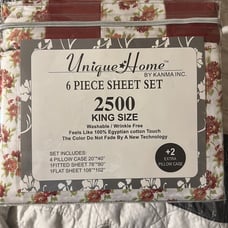 6 pcs king size sheet set
