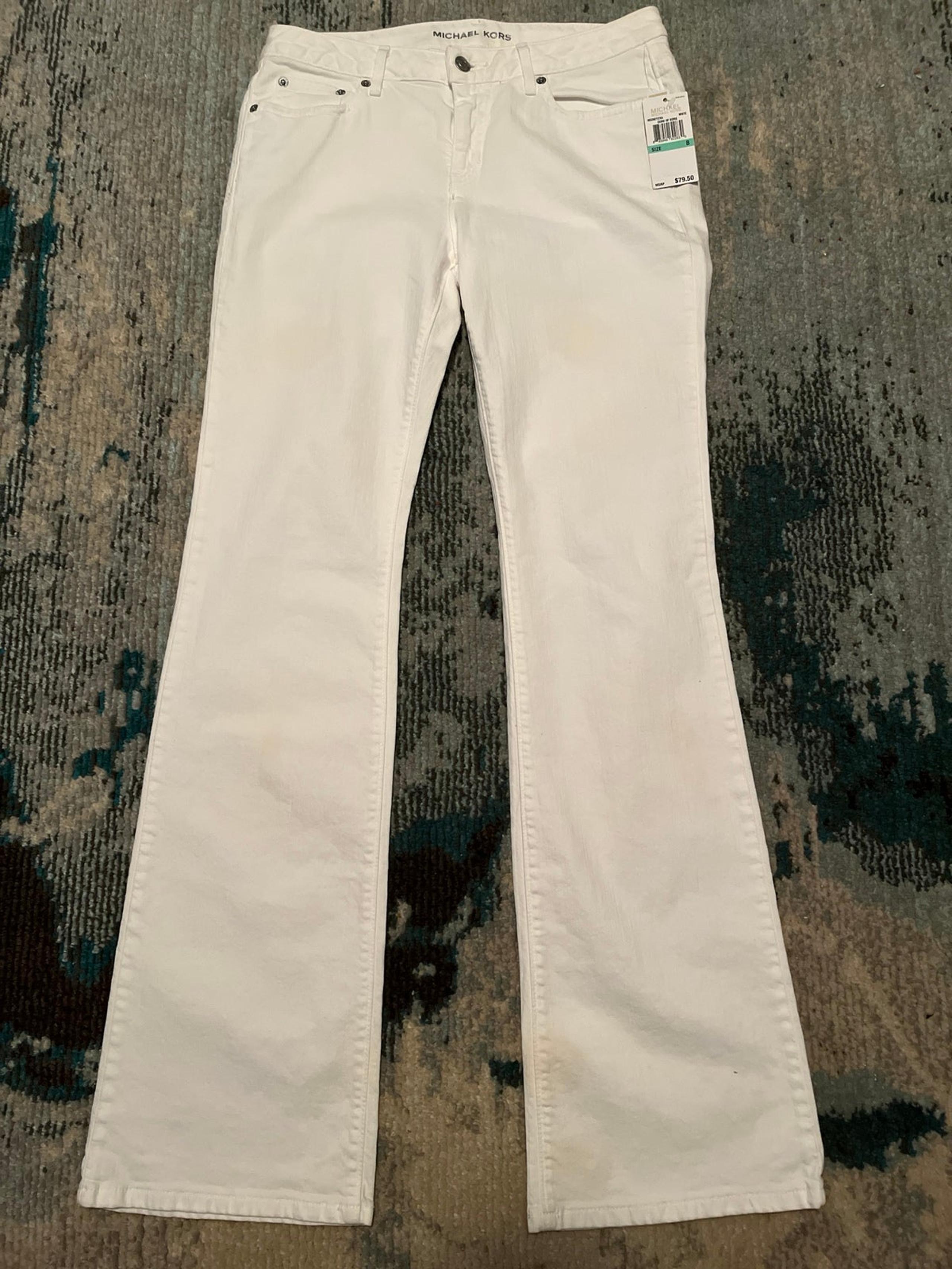 Michael Kors White Boot Cut Jeans Size 8 NWT