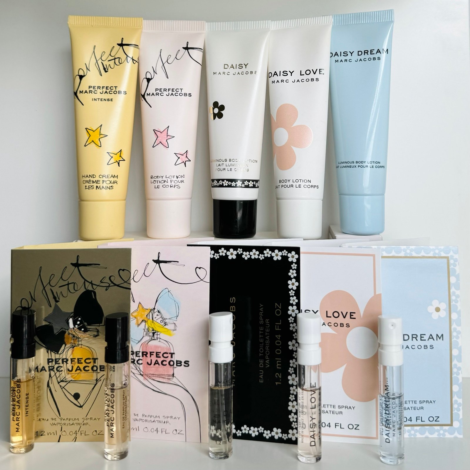 Marc Jacobs Lotion & Sample Perfume Collection 10pc Set
