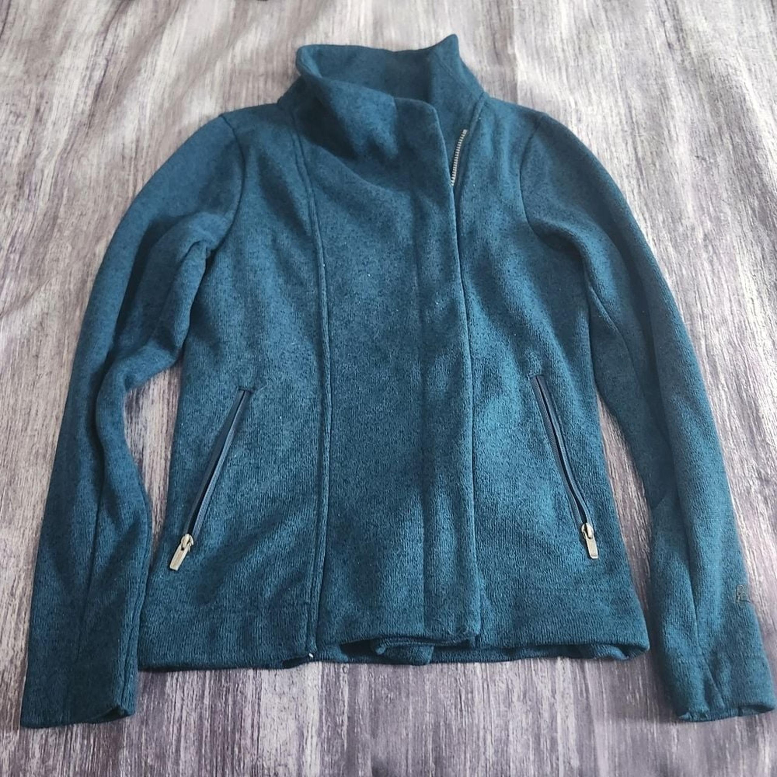 Avalanche Women's Dark Teal Zip-Up Fleece Long Sleeve Jacket Size Small