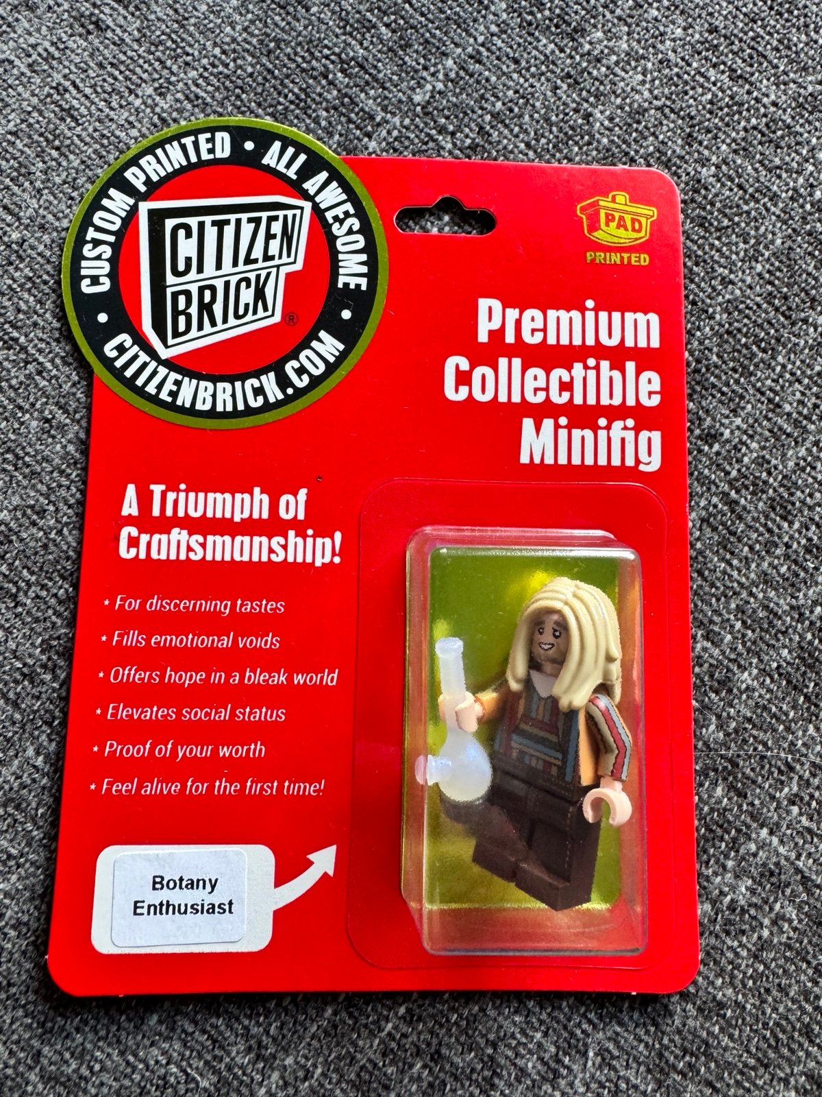 CITIZEN BRICK BOTANY Enthusiast Custom Pad Printed Minifigures