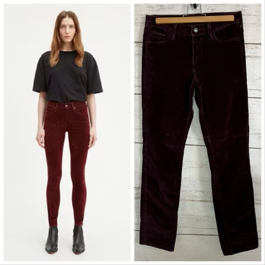 Levis velvet skinny jeans