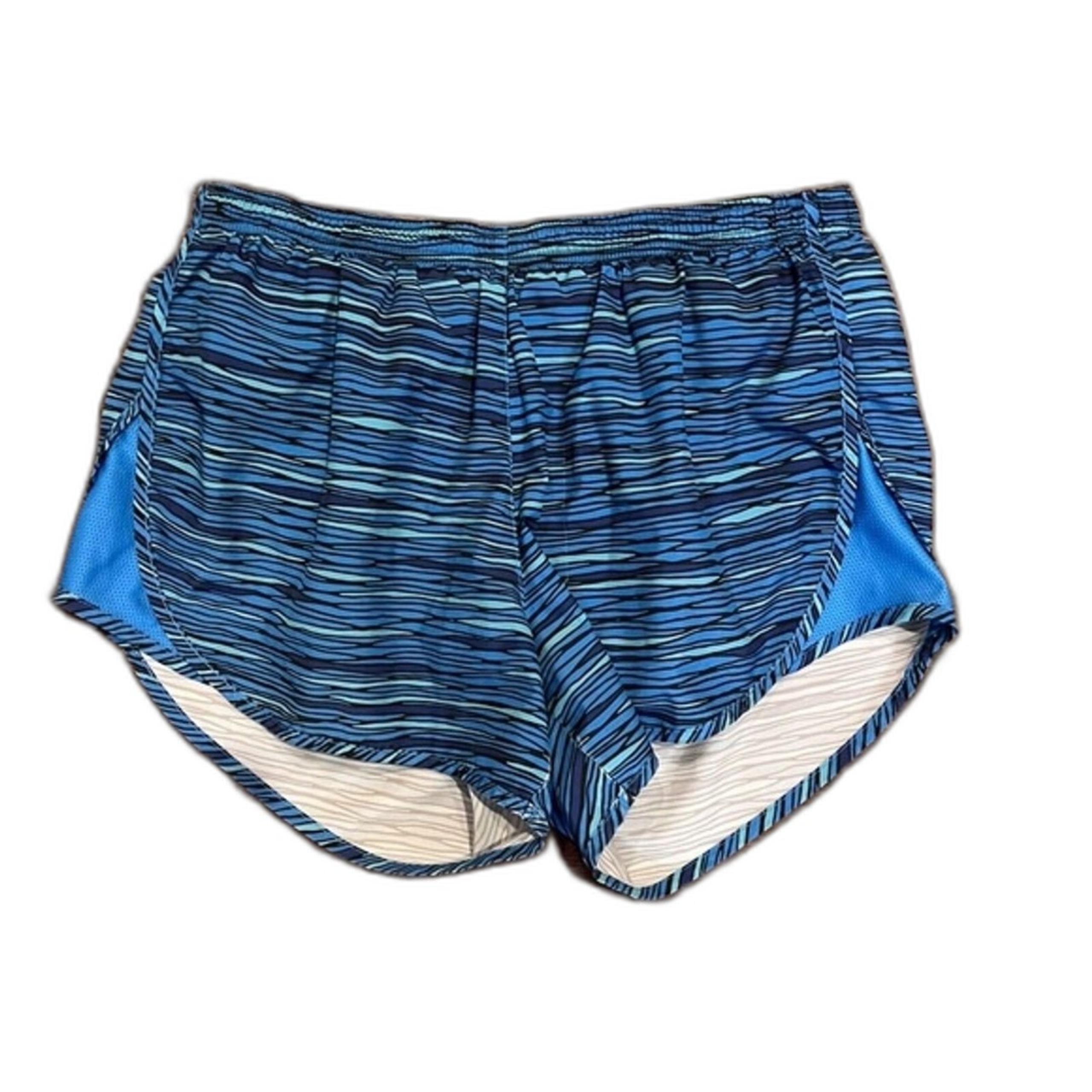 Nike dri fit athletic shorts blue black stripes Sz. Small