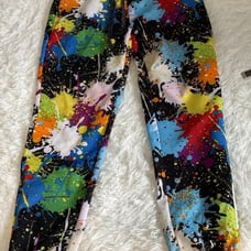 FRESH PRINTS OF BEL-AIR Mens Paint Splatter Print Jogger 90s Fashion Size L