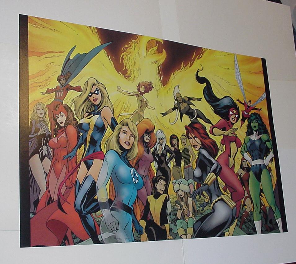 Marvel Universe Poster #17 Ladies by Alan Davis Phoenix Black Cat She-Hulk Stor