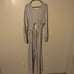 Free People This is your Sunday Black & Beige Striped Open Back Jumpsuit XS