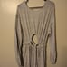 Free People This is your Sunday Black & Beige Striped Open Back Jumpsuit XS
