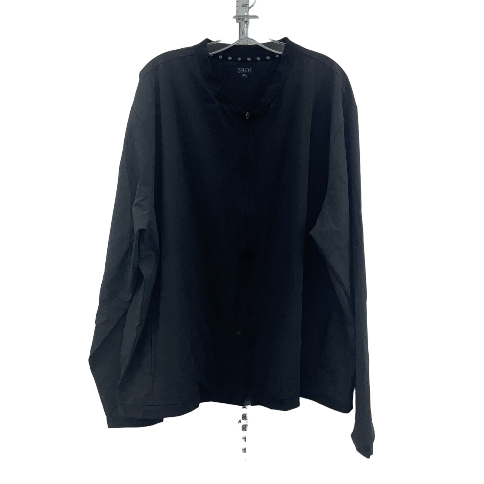 Zelos Men's 2XL Black Polyester Full Zip Lightweight Windbreaker Jacket Preowned
