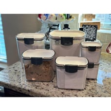 Set, 6 Piece Storage Container , White