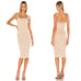 Lovers + Friends Courtney Midi Dress in Nude Shimmer