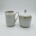 Hutschenreuter Luxor Germany Porcelain 3106 Creamer & Sugar White Gold Trim Rare