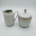Hutschenreuter Luxor Germany Porcelain 3106 Creamer & Sugar White Gold Trim Rare