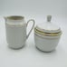 Hutschenreuter Luxor Germany Porcelain 3106 Creamer & Sugar White Gold Trim Rare