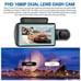 1080P Dual Lens Car Dash Cam Video Recorder G-Sensor Front And Inside Camera
