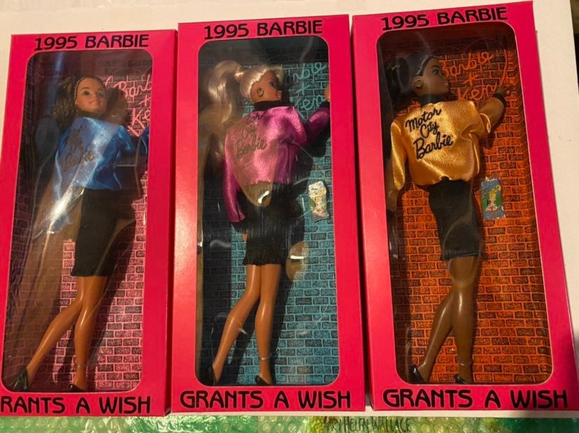 Rare set of 3 GrantAWish motor city Barb