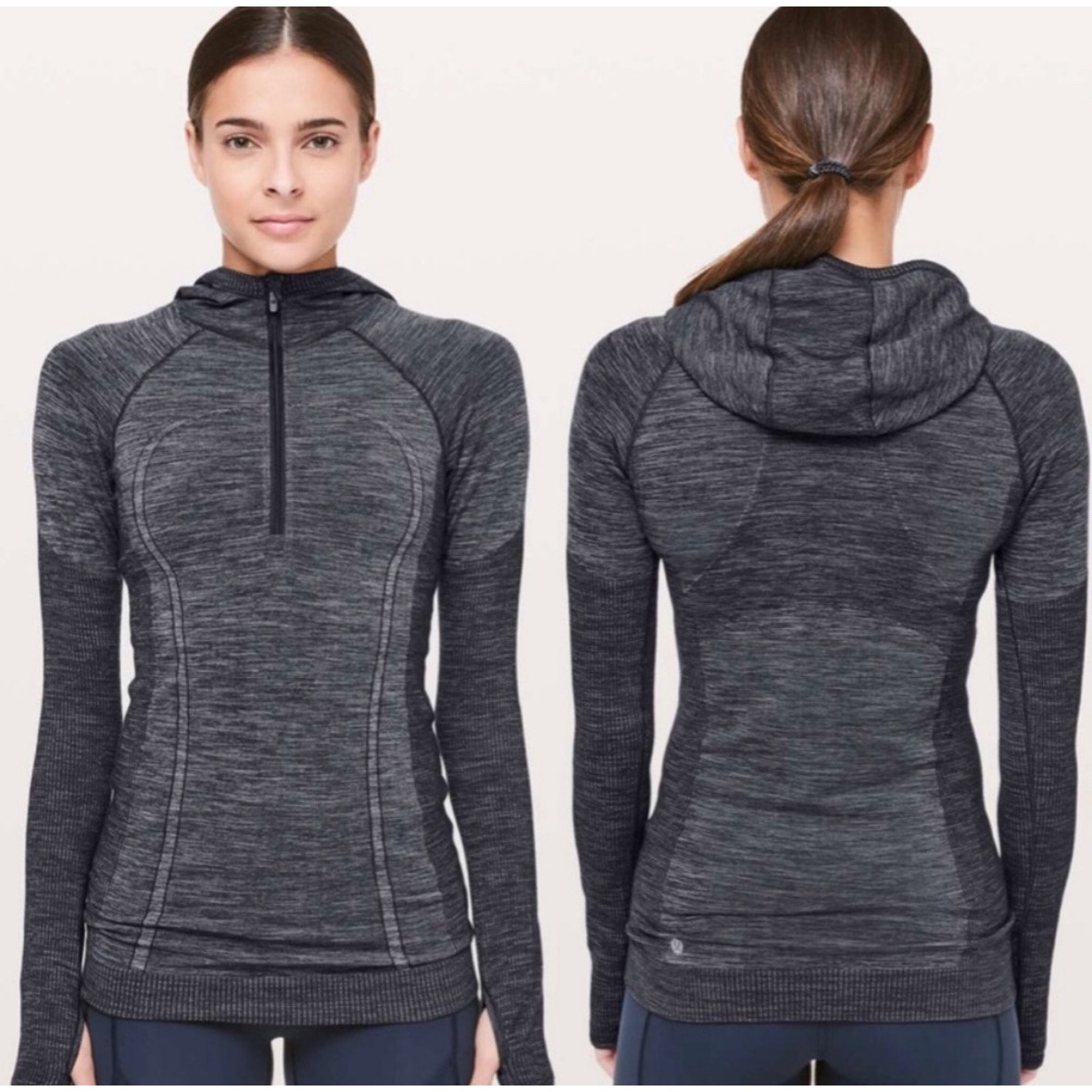 Lululemon Swiftly Wool 1/2 Zip Activewear Hoodie Size 2
