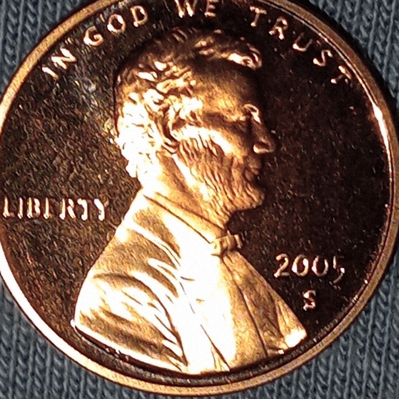 2005 S Lincoln Memorial one cent. Coin.