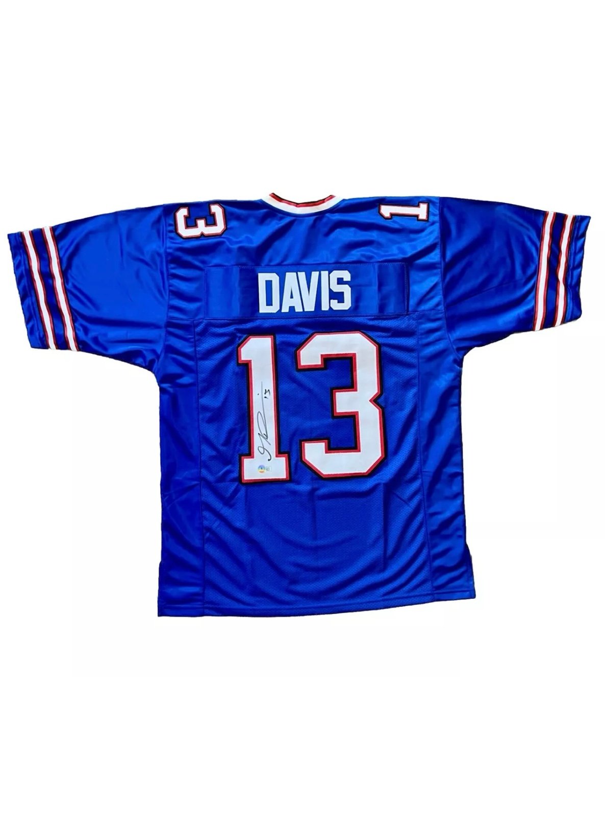 Gabe Davis Buffalo Bills Blue Football XL Custom Jersey with COA Authentic