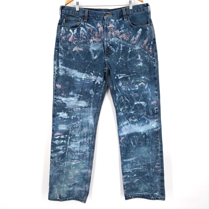 Vintage Carhartt Custom Paint Dyed Jeans