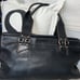 Cole Haan Women's Pebbled Leather Satchel Magnetic Zipper Bag Stitching Large