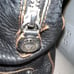 Cole Haan Women's Pebbled Leather Satchel Magnetic Zipper Bag Stitching Large