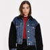 Dear John Shearling Trucker Dark Wash Denim Sherpa Jacket