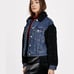 Dear John Shearling Trucker Dark Wash Denim Sherpa Jacket
