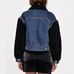 Dear John Shearling Trucker Dark Wash Denim Sherpa Jacket