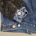 Dear John Shearling Trucker Dark Wash Denim Sherpa Jacket