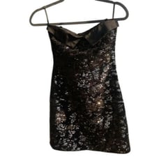 Anthropologie Revolve Le Superbe Nominee Tux Mini Dress In Black Size 8 NWT 595