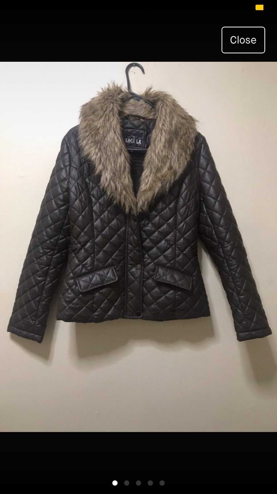 leather faux fur jacket