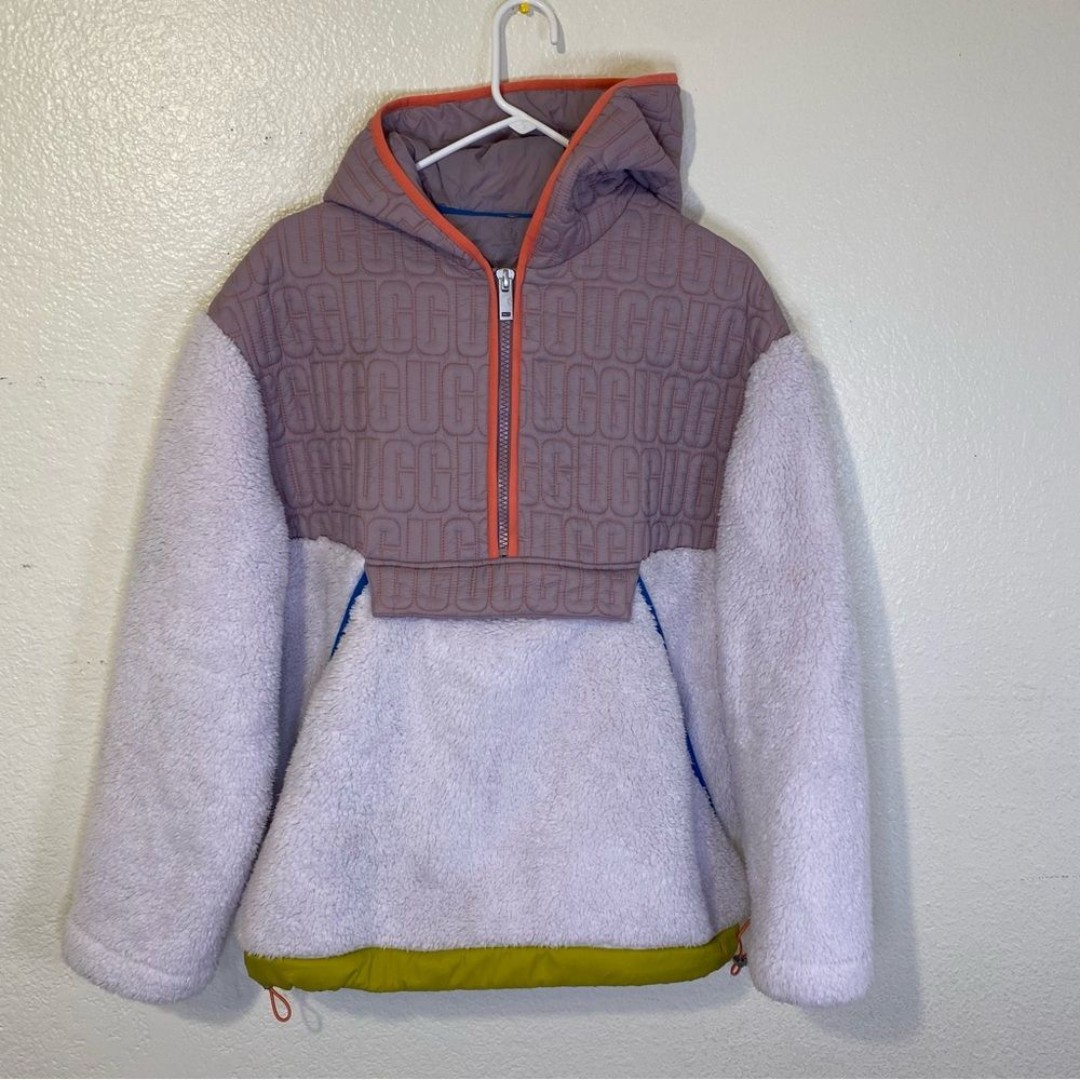 Ugg Iggy Sherpa Half Zip Pullover Hoodie Sweater Size Medium