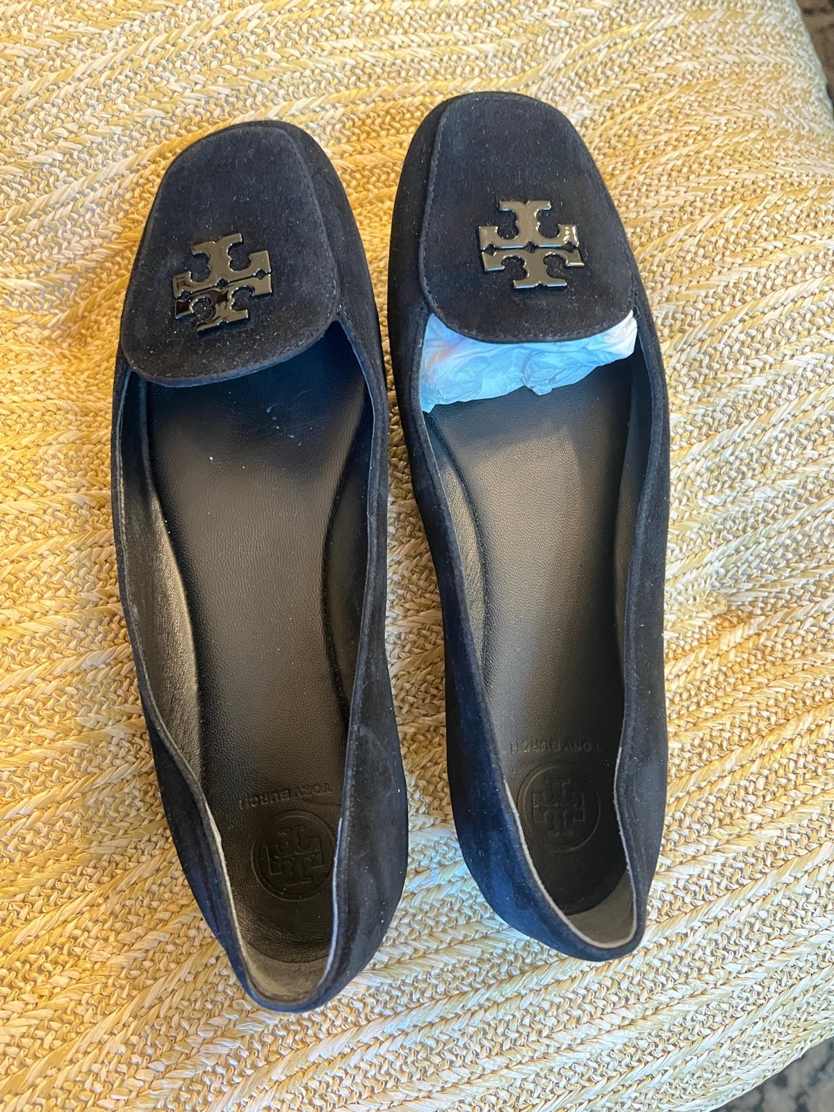 Tori Burch Black Loafers Size 8.5