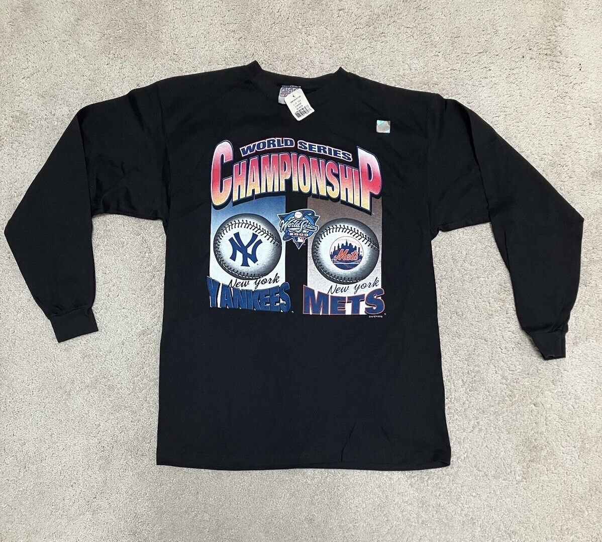New York Yankees Mets MLB Subway Series 2000 T-shirt Vintage L NWT