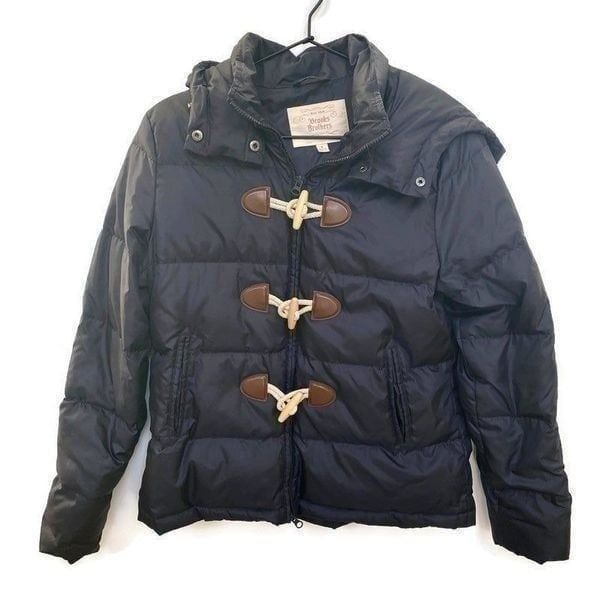 Brooks Brothers Down Puffer Coat Winter Jacket Navy Blue Coat 6