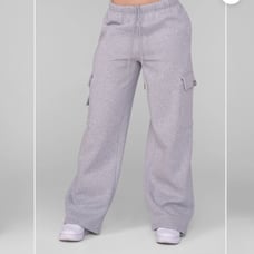 YoungLA Classic Cargo Joggers in Heather Grey: LARGE