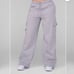 YoungLA Classic Cargo Joggers in Heather Grey: LARGE