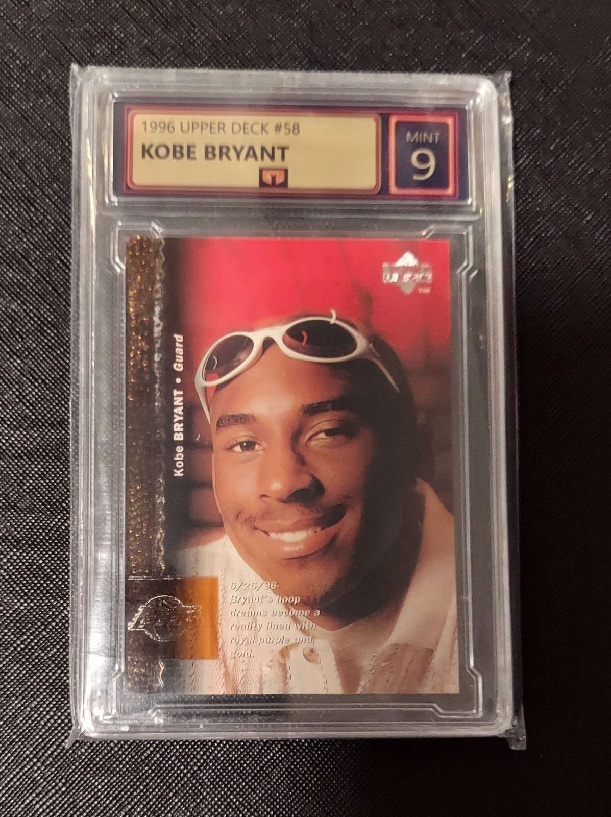 1996 Upper Deck Kobe Bryant #58 Grade 9