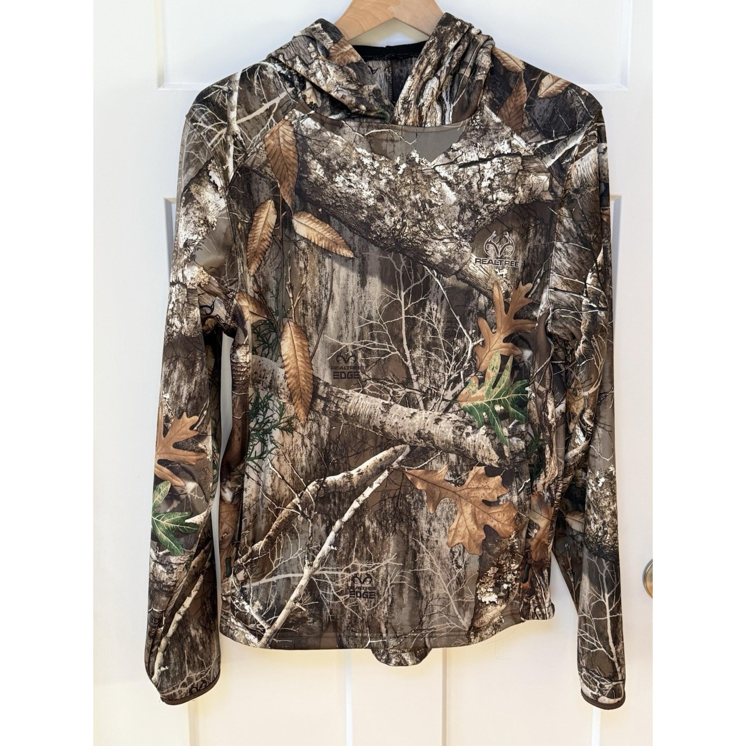 REALTREE Men's Small Edge Camo Hoodie w/ Built-In Neck Gaiter