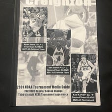 2001 NCAA Creighton Mens Basketball Media Guide - Kyle Korver Sophmore YR