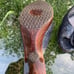 Salpy Hayden Womens Navy Cobra Kitten Wooden Heels Made in Italy Sz 9 MSRP 415!