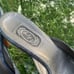 Salpy Hayden Womens Navy Cobra Kitten Wooden Heels Made in Italy Sz 9 MSRP 415!