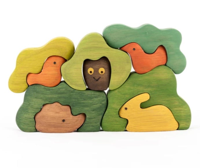 Wooden Hidden Animals Blocks