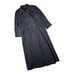 Vtg 1980s Fleurette Black 100% Camel Hair Double Breasted Longline Peacoat Sz L